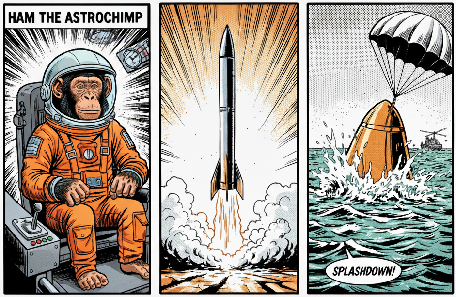 Ham the Astrochimp Comic